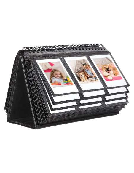 Álbum de Fotos de Escritorio Ruibytree 96 Bolsillos Negro