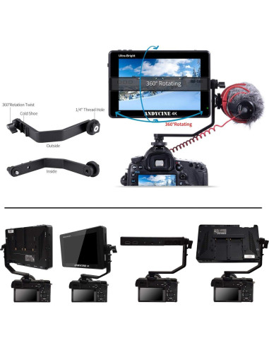 Monitor de Cámara ANDYCINE C7 7" 2200nits Pantalla Táctil