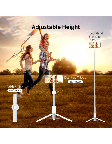 Trípode de Selfie Magnético Vimitty 137 cm con Control Remoto