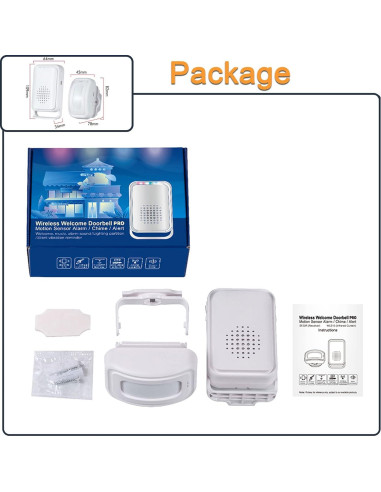 Detector de Movimiento Timbre de Bienvenida HoneTeek 1 Sensor