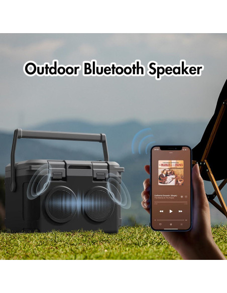 Enfriador de Campamento GETUHAND 28.32L con Altavoz Bluetooth