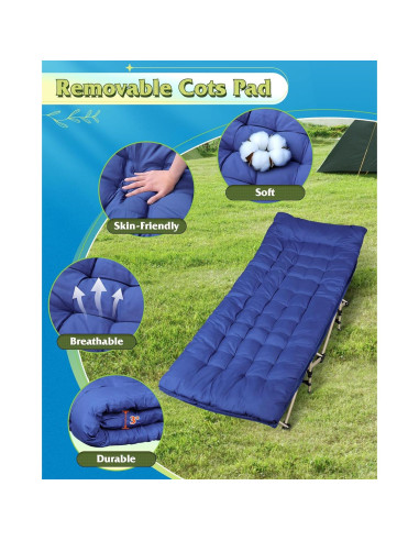 Cama de Camping Plegable WLIVE 1200D Azul 185.7x69cm 204kg