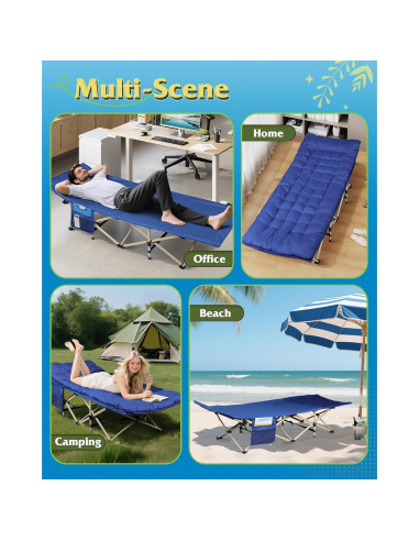 Cama de Camping Plegable WLIVE 1200D Azul 185.7x69cm 204kg
