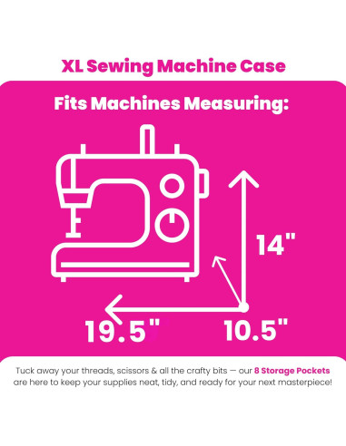 Estuche de Almacenamiento Deluxe Todo Mary para Máquina de Coser Negro