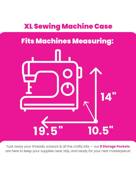Estuche de Almacenamiento Deluxe Todo Mary para Máquina de Coser Negro