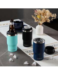 Enfriador de Latas 12 oz HAUSHOF Acero Inoxidable 4 en 1 2