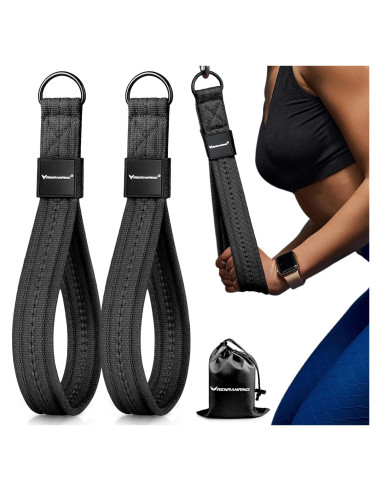 Mango de Cable para Tríceps RENRANRING 33cm Negro