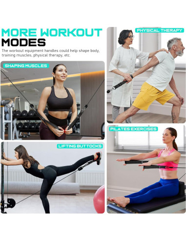 Mango de Cable para Tríceps RENRANRING 33cm Negro