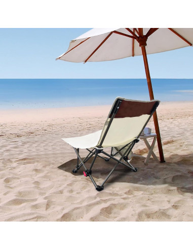 Sillas de Playa Plegables WTVIDAS 2 Unidades con Respaldo Ajustable