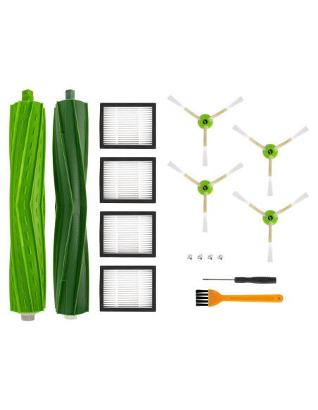 Kit de Reemplazo BlueStars para iRobot Roomba E, I, J - 2 Cepillos, 4 Filtros HEPA