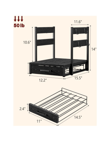 Cajón organizador para 35 cápsulas K-Cup Evermagin negro