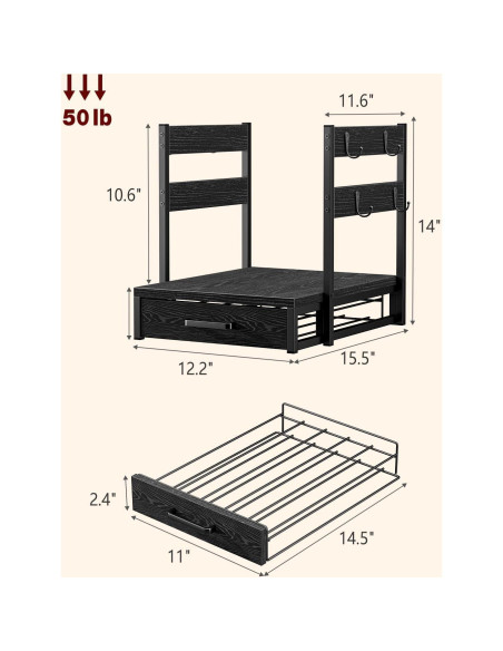 Cajón organizador para 35 cápsulas K-Cup Evermagin negro