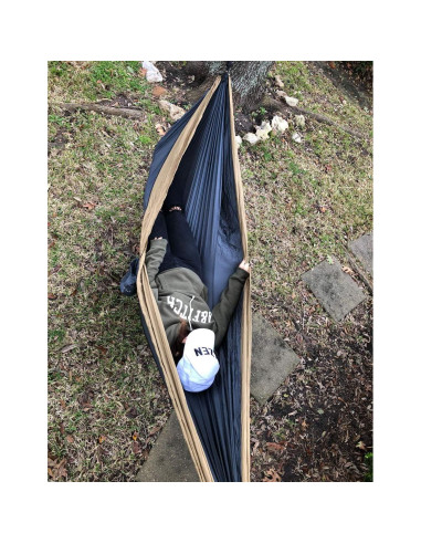 Hamaca de Camping Skyin Gris 2.84m x 1.88m Ligera y Portátil