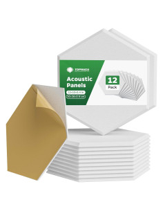 Paneles Aislantes de Sonido Topnaca 12 Hexágonos 30.48x25.4cm