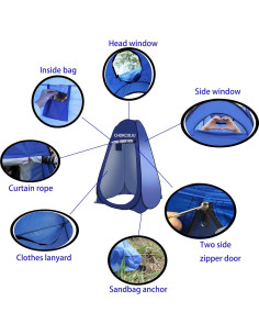 Tienda de Ducha Portátil CHOKCOLIU 5 Galones Azul 2
