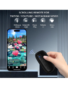 Control Remoto Bluetooth Zttopo para TikTok y Kindle - Negro 2