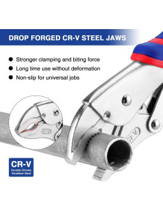 WORKPRO Juego de Pinzas de Bloqueo 4 Piezas 14-23 cm Ergonómicas 2