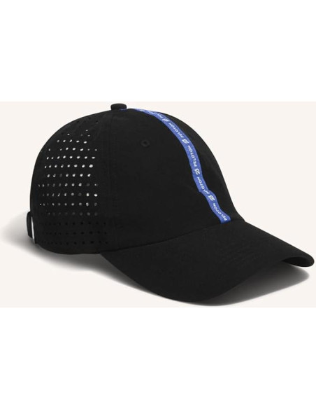 Gorra de Correr Unisex Peloton Negra con Detalles Perforados
