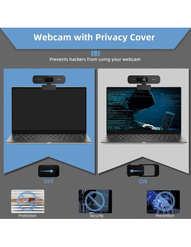 Webcam NexiGo N940P 2K Certificada para Zoom con Micrófono