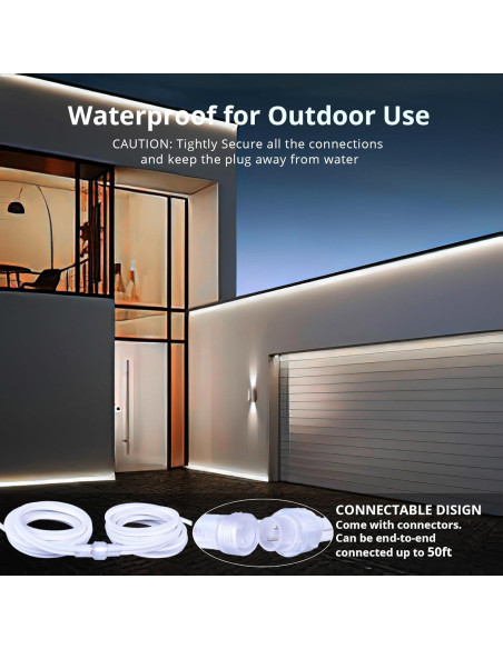 Tira LED de Neón Areful 5m Blanca Diurna Impermeable 600 LEDs