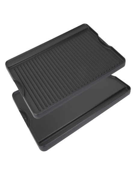 Plancha BBQ Reversible PETKAO 14" x 16" Hierro Fundido