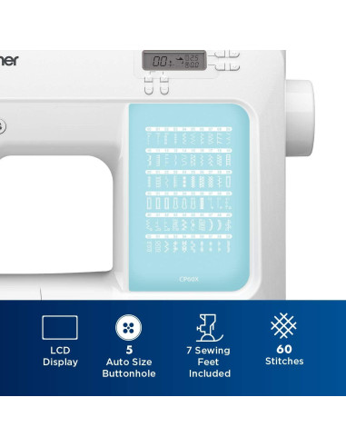 Máquina de Coser Computarizada Brother CP60X con Funda Dura