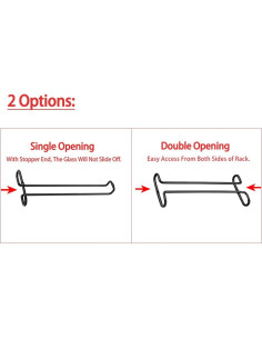 Juego de 2 Soportes para Copas de Vino GeLive Bajo Gabinete 2