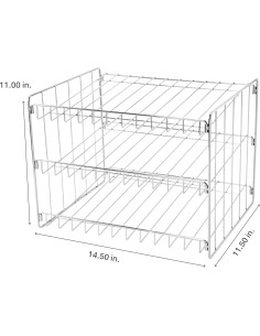 Estante Organizador de Latas Detalles de Cocina 3 Niveles Cromo 2