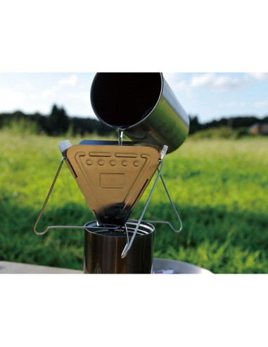 Goteador de Café Snow Peak CS-113 Plegable Acero Inoxidable