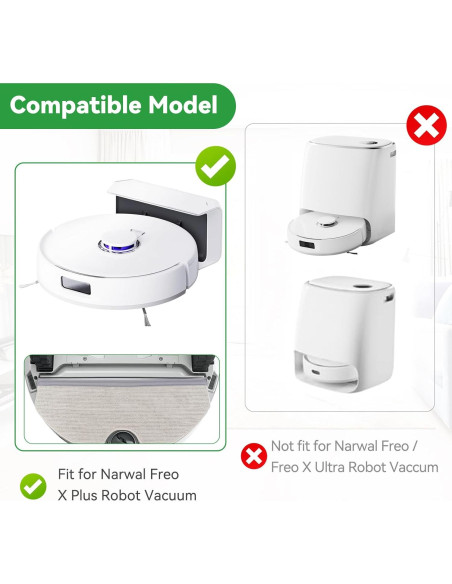 Paños de Mopa Reutilizables Sgizoku para Aspiradora Narwal Freo X Plus - 6 Piezas