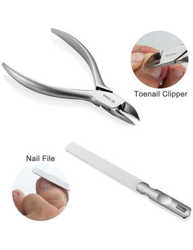 Juego de Manicura 4 Piezas MR.GREEN Acero Inoxidable Profesional