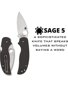 Cuchillo Plegable Spyderco Sage 5 con Hoja de Acero S30V 7.62 cm 2
