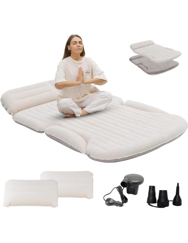 Colchón de Aire SUV KMZ Doble Cara con 2 Almohadas y Bomba