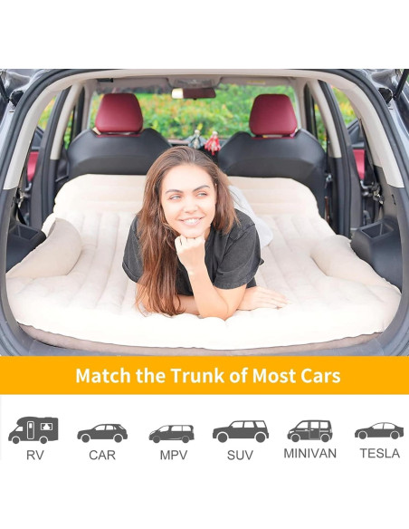 Colchón de Aire SUV KMZ Doble Cara con 2 Almohadas y Bomba