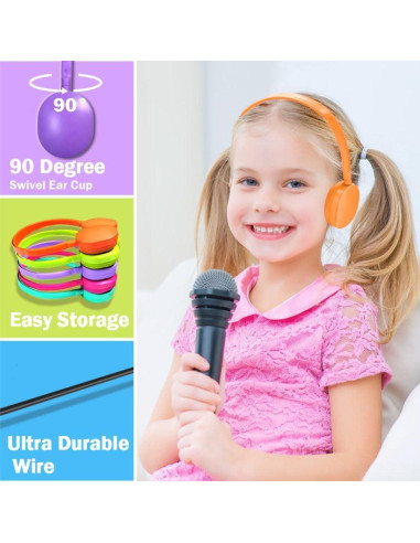 Auriculares con Cable Ladont QS102 para Niños - 8 Colores