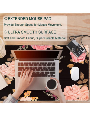 Alfombrilla de Ratón Gaming Grande Pemlari Rosa 90x40 cm Antideslizante