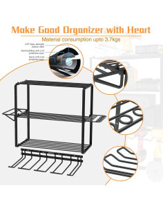 Organizador de Herramientas Eléctricas ZEAKOC 4 Capas Montaje Pared 2
