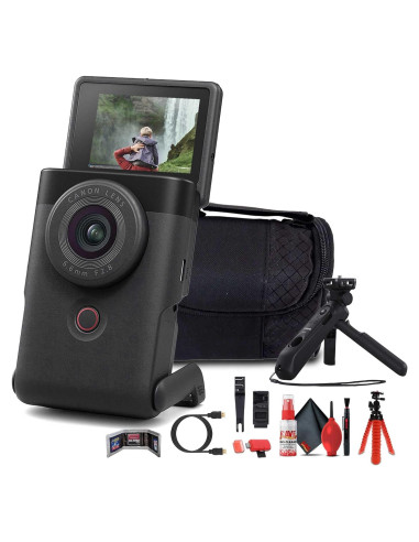 Cámara Compacta Canon PowerShot V10 + Micrófono + Trípode + 64GB