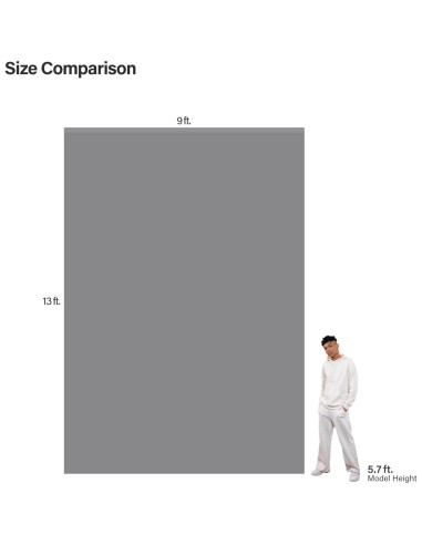 Pantalla de Fondo Gris LimoStudio 2.74 x 3.96 m 150 GSM