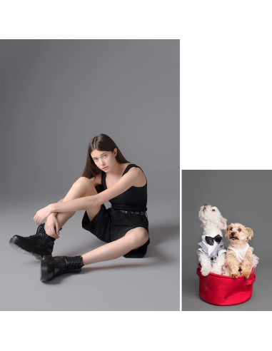 Pantalla de Fondo Gris LimoStudio 2.74 x 3.96 m 150 GSM