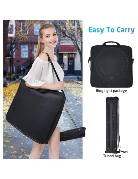 Anillo de Luz IVISII 19" Bi-Color 60W con Soporte y USB