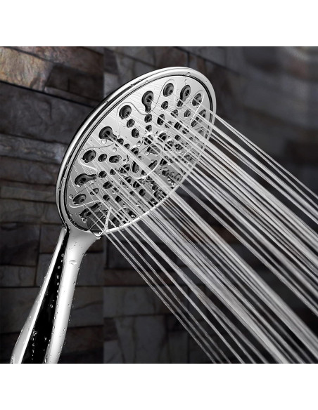 Cabezal de Ducha de Mano Couradric Cromo 6" 6 Modos Alta Presión