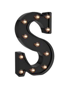 Luces de Letras LED Foaky Negras 22 cm para Decoración