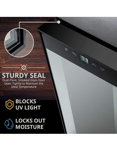 Enfriador de Vino Ivation 12 Botellas Compresor Digital 5-18C