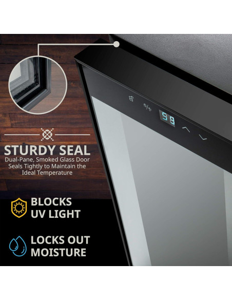 Enfriador de Vino Ivation 12 Botellas Compresor Digital 5-18C