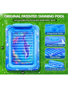 Piscina Inflable Sinbyuer para 2 Personas 205x152 cm Azul 2