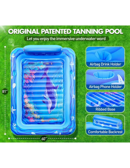 Piscina Inflable Sinbyuer para 2 Personas 205x152 cm Azul