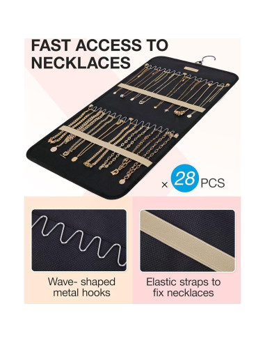 Organizador de Joyería Colgante BAGSMART Mediano Negro