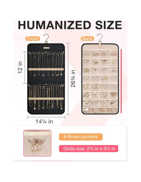 Organizador de Joyería Colgante BAGSMART Mediano Negro