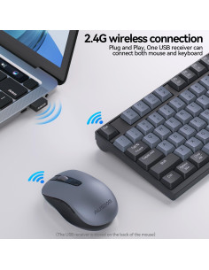 Combo Teclado y Ratón Inalámbrico AUSDOM S5 Pro - 98 Teclas 2